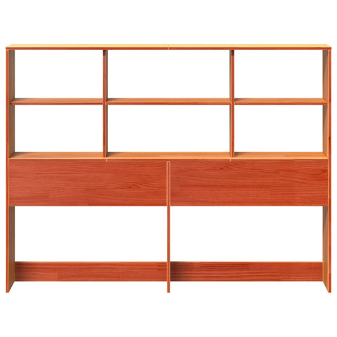 vidaXL Headboard with Storage Wax Brown 150 cm Solid Wood Pine