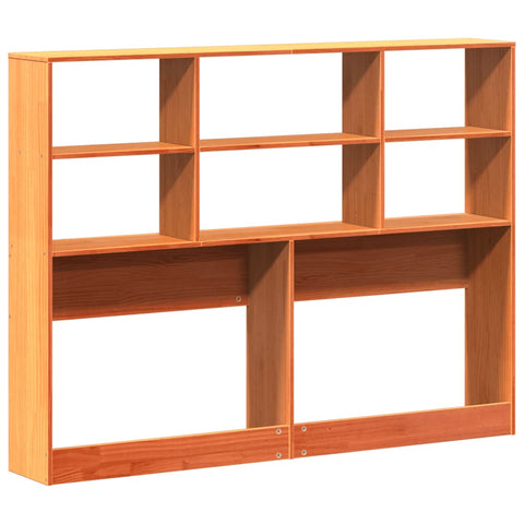 vidaXL Headboard with Storage Wax Brown 150 cm Solid Wood Pine