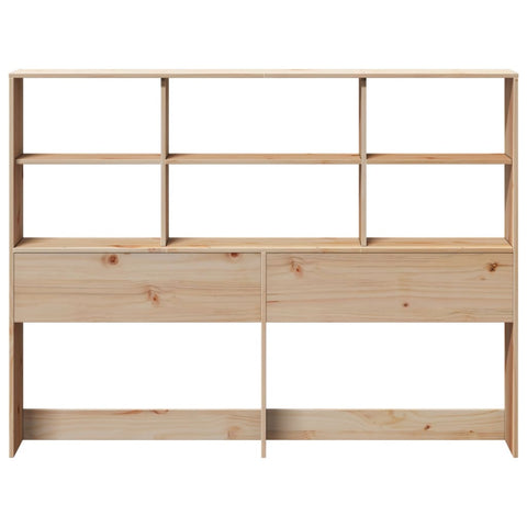 vidaXL Headboard with Storage 140 cm Solid Wood Pine