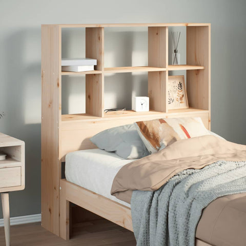 vidaXL Headboard with Storage 90 cm Solid Wood Pine