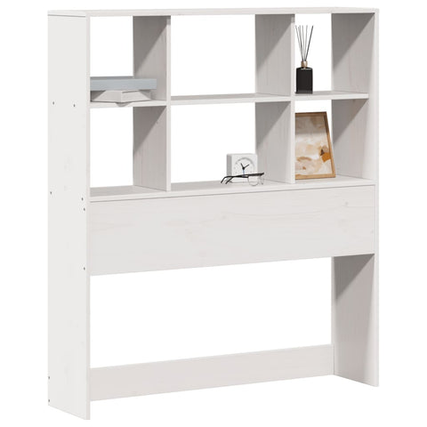 vidaXL Headboard with Storage White 90 cm Solid Wood Pine
