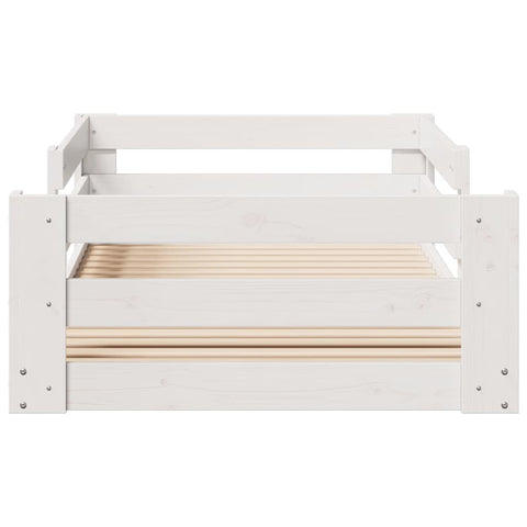 vidaXL Bed Frame without Mattress White 90x200 cm Solid Wood Pine