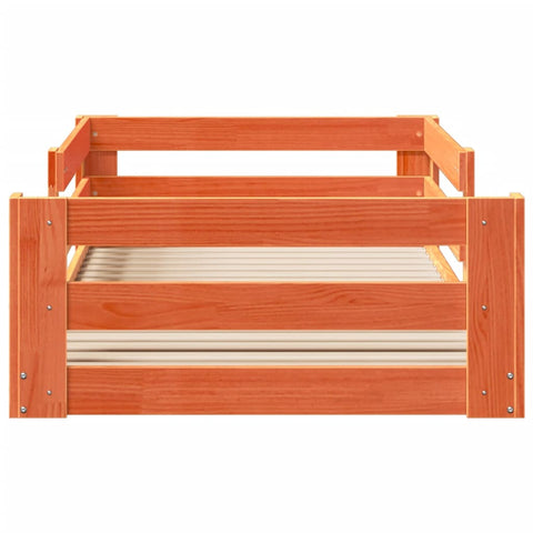 vidaXL Bed Frame without Mattress Wax Brown 100x200 cm Solid Wood Pine