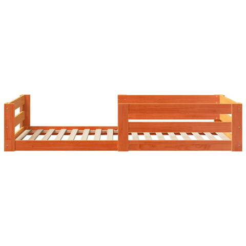 vidaXL Bed Frame without Mattress Wax Brown 100x200 cm Solid Wood Pine
