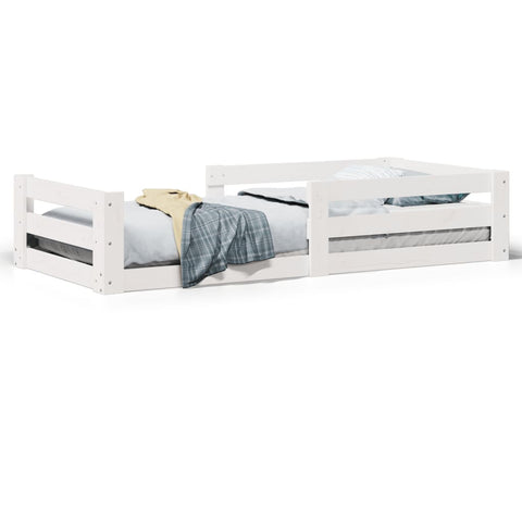 vidaXL Bed Frame without Mattress White 90x190 cm Single Solid Wood Pine