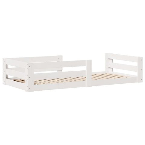 vidaXL Bed Frame without Mattress White 90x190 cm Single Solid Wood Pine