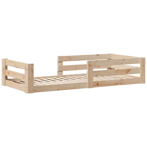 vidaXL Bed Frame without Mattress 75x190 cm Small Single Solid Wood Pine