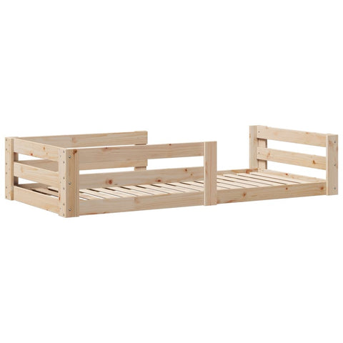 vidaXL Bed Frame without Mattress 75x190 cm Small Single Solid Wood Pine