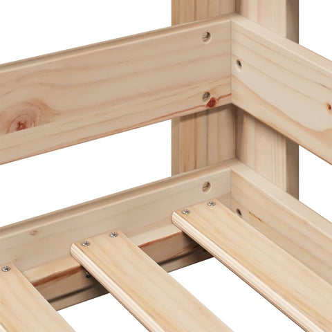 vidaXL Bed Frame without Mattress 75x190 cm Small Single Solid Wood Pine