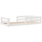 vidaXL Bed Frame without Mattress White 75x190 cm Small Single Solid Wood Pine