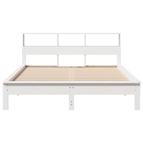 vidaXL Bookcase Bed without Mattress White 120x200 cm Solid Wood Pine