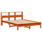 vidaXL Bookcase Bed without Mattress Wax Brown 120x200 cm Solid Wood Pine