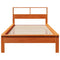 vidaXL Bookcase Bed without Mattress Wax Brown 90x200 cm Solid Wood Pine