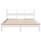 vidaXL Bookcase Bed without Mattress White 120x190 cm Small Double Solid Wood Pine