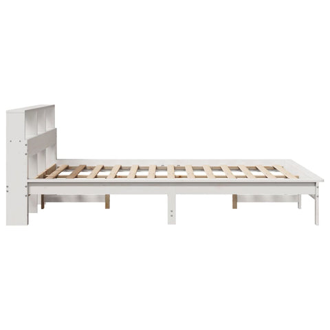 vidaXL Bookcase Bed without Mattress White 120x190 cm Small Double Solid Wood Pine