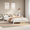 vidaXL Bookcase Bed without Mattress White 120x190 cm Small Double Solid Wood Pine