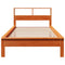 vidaXL Bookcase Bed without Mattress Wax Brown 90x190 cm Single Solid Wood Pine