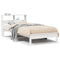 vidaXL Bookcase Bed without Mattress White 75x190 cm Small Single Solid Wood Pine