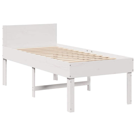 vidaXL Bed Frame without Mattress White 80x200 cm Solid Wood Pine