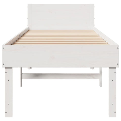 vidaXL Bed Frame without Mattress White 80x200 cm Solid Wood Pine