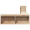 vidaXL Bedside Cabinet with Desk 232x122x75 cm Solid Wood Pine