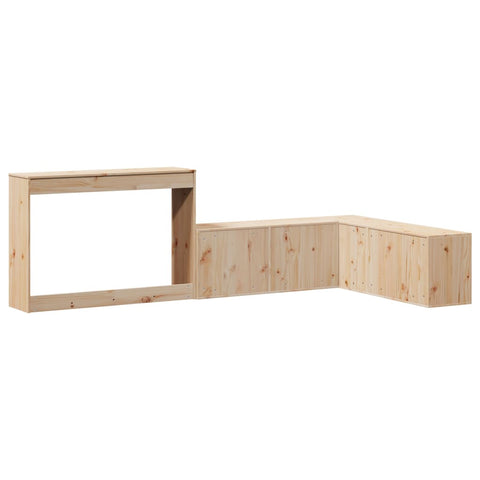 vidaXL Bedside Cabinet with Desk 232x122x75 cm Solid Wood Pine