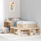 vidaXL Bedside Cabinet with Desk 232x122x75 cm Solid Wood Pine