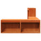 vidaXL Bedside Cabinet with Desk Wax Brown 232x122x75 cm Solid Wood Pine