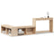 vidaXL Bedside Cabinet with Desk 222x107x75 cm Solid Wood Pine