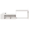vidaXL Bedside Cabinet with Desk White 222x107x75 cm Solid Wood Pine