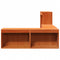 vidaXL Bedside Cabinet with Desk Wax Brown 222x107x75 cm Solid Wood Pine