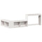 vidaXL Bedside Cabinet with Desk White 232x112x75 cm Solid Wood Pine
