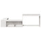 vidaXL Bedside Cabinet with Desk White 232x112x75 cm Solid Wood Pine