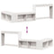 vidaXL Bedside Cabinet with Desk White 232x112x75 cm Solid Wood Pine