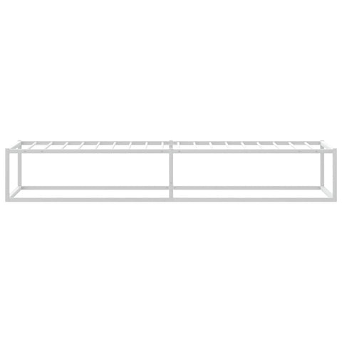vidaXL Bed Frame without Mattress White 90x200 cm Metal