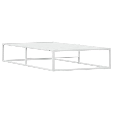 vidaXL Bed Frame without Mattress White 90x200 cm Metal