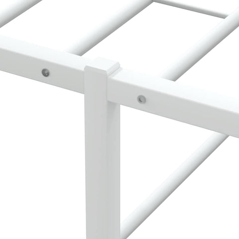vidaXL Bed Frame without Mattress White 90x200 cm Metal