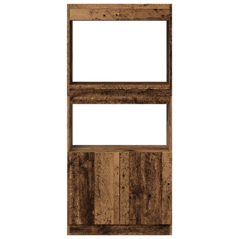 vidaXL Highboard Old Wood 63x33x140 cm Engineered Wood