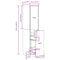vidaXL Apothecary Cabinet Smoked Oak 30x41x144.5 cm Engineered Wood