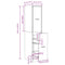 vidaXL Apothecary Cabinet Grey Sonoma 30x41x144.5 cm Engineered Wood