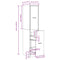 vidaXL Apothecary Cabinet Old Wood 30x41x144.5 cm Engineered Wood