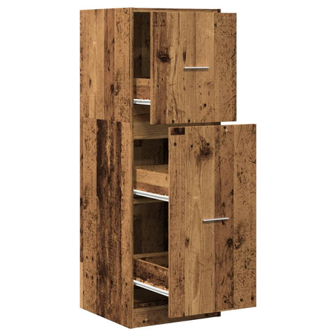 vidaXL Apothecary Cabinet Old Wood 40x41x118 cm Engineered Wood