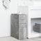 vidaXL Narrow Bathroom Cupboard with Wheels Concrete Grey Engineered Wood