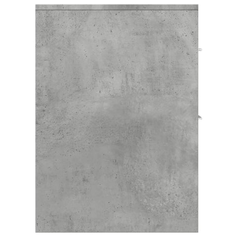 vidaXL Narrow Bathroom Cupboard with Wheels Concrete Grey Engineered Wood