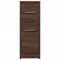 vidaXL Narrow Bathroom Cupboard with Wheels Brown Oak Engineered Wood