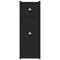 vidaXL Narrow Bathroom Cupboard with Wheels Black Engineered Wood