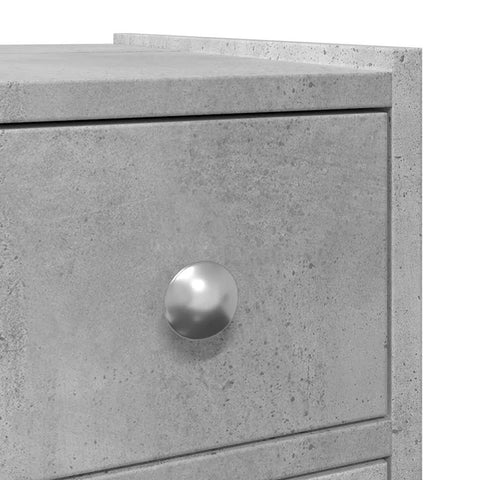 vidaXL Narrow Bathroom Cupboard with Wheels Concrete Grey Engineered Wood