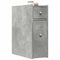 vidaXL Narrow Bathroom Cupboard with Wheels Concrete Grey Engineered Wood