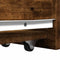 vidaXL Narrow Bathroom Cupboard with Wheels Smoked Oak Engineered Wood