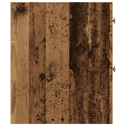 vidaXL Narrow Bathroom Cupboard with Wheels Old Wood Engineered Wood